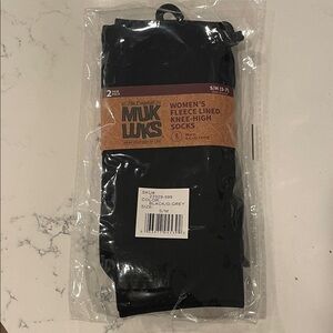 BRAND NEW Muk Luks Black Knee-High Socks 2PACK!
